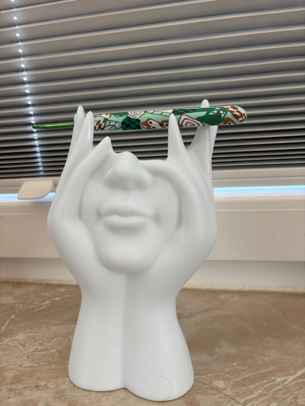 Häkelnadel 3.25mm / Romi der Fuchs in Grün