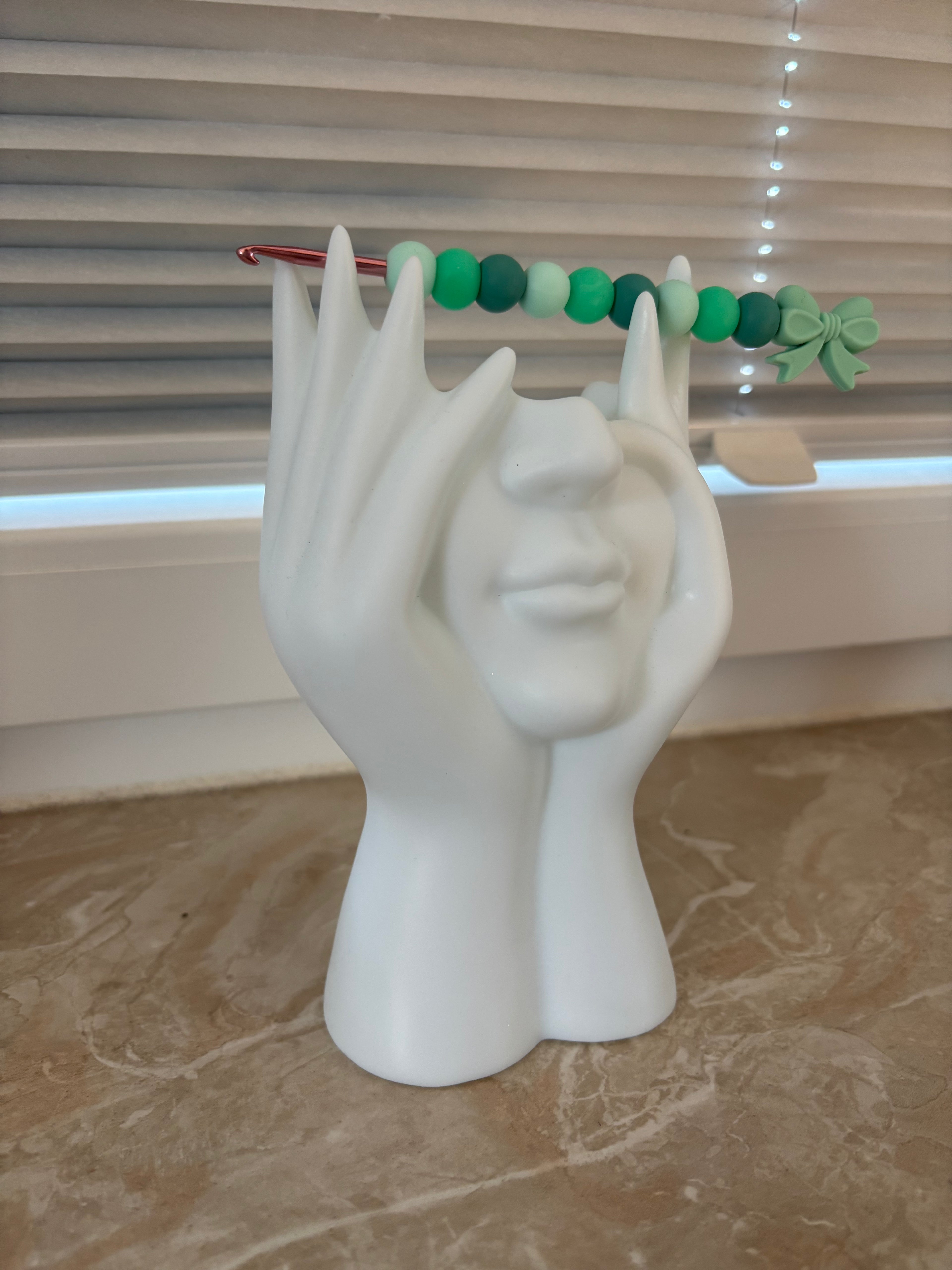 Häkelnadel 3,5mm grüne Schleife