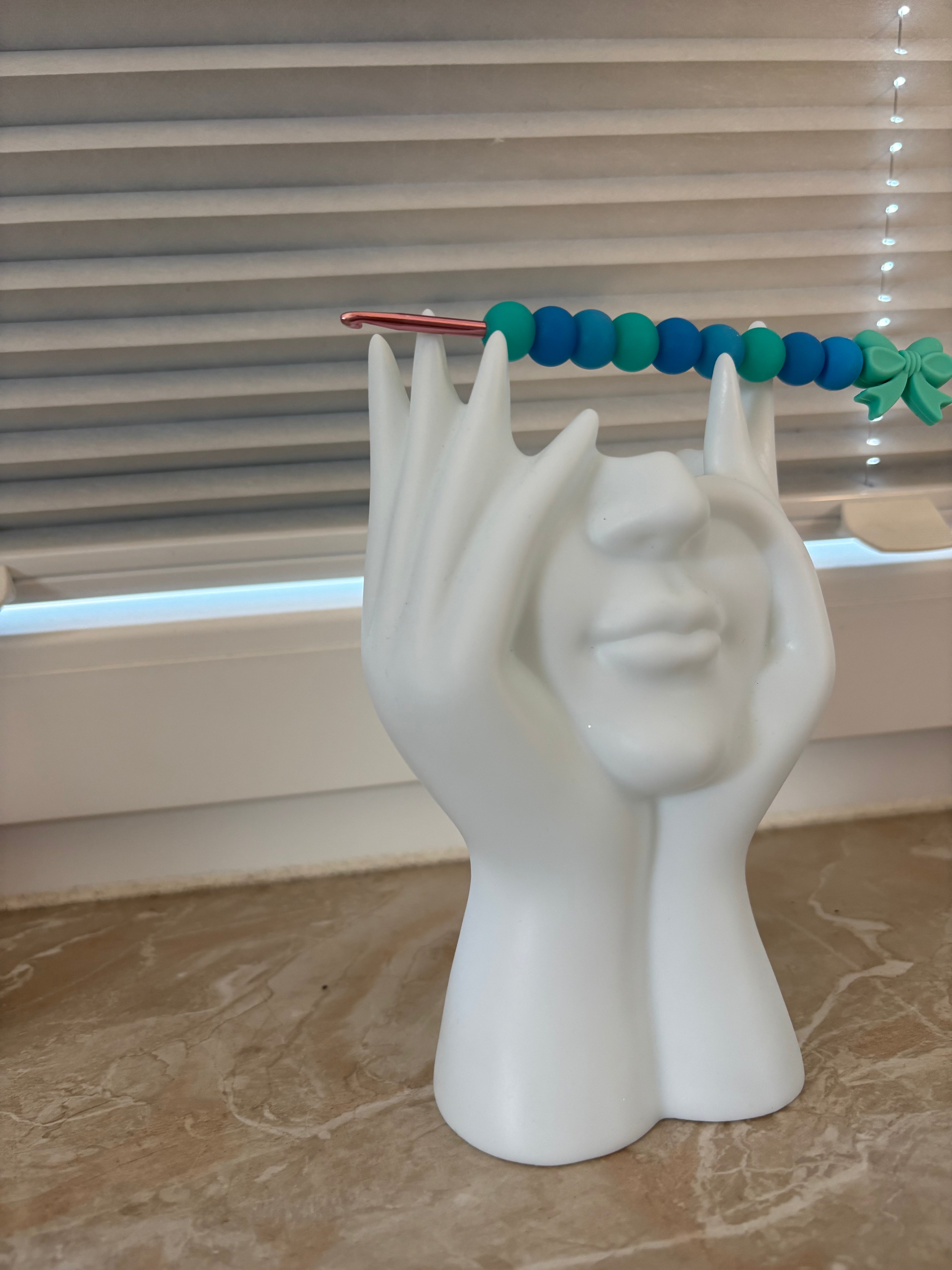 Häkelnadel 3,5mm Blaue Schleife