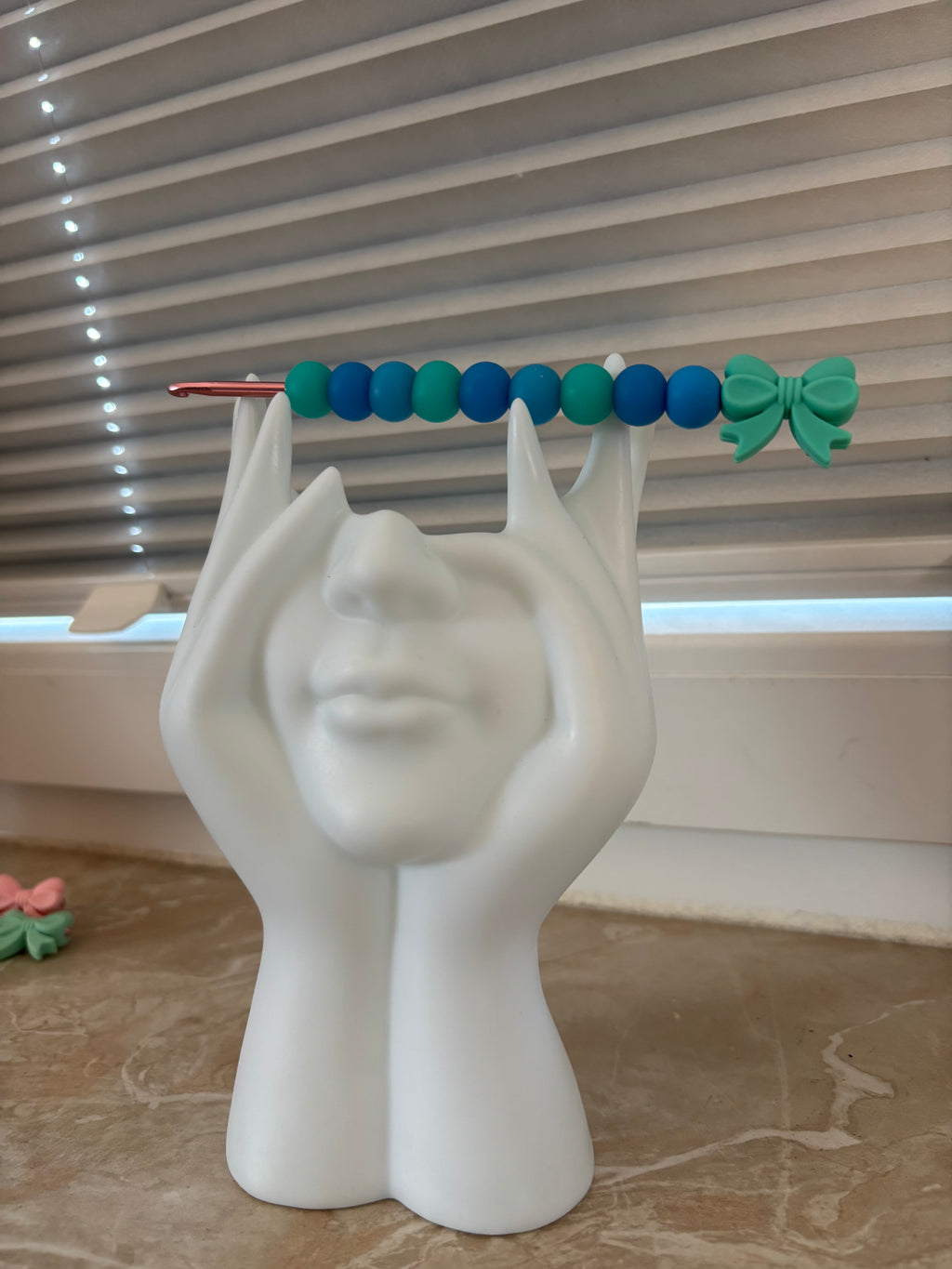 Häkelnadel 3,5mm Blaue Schleife