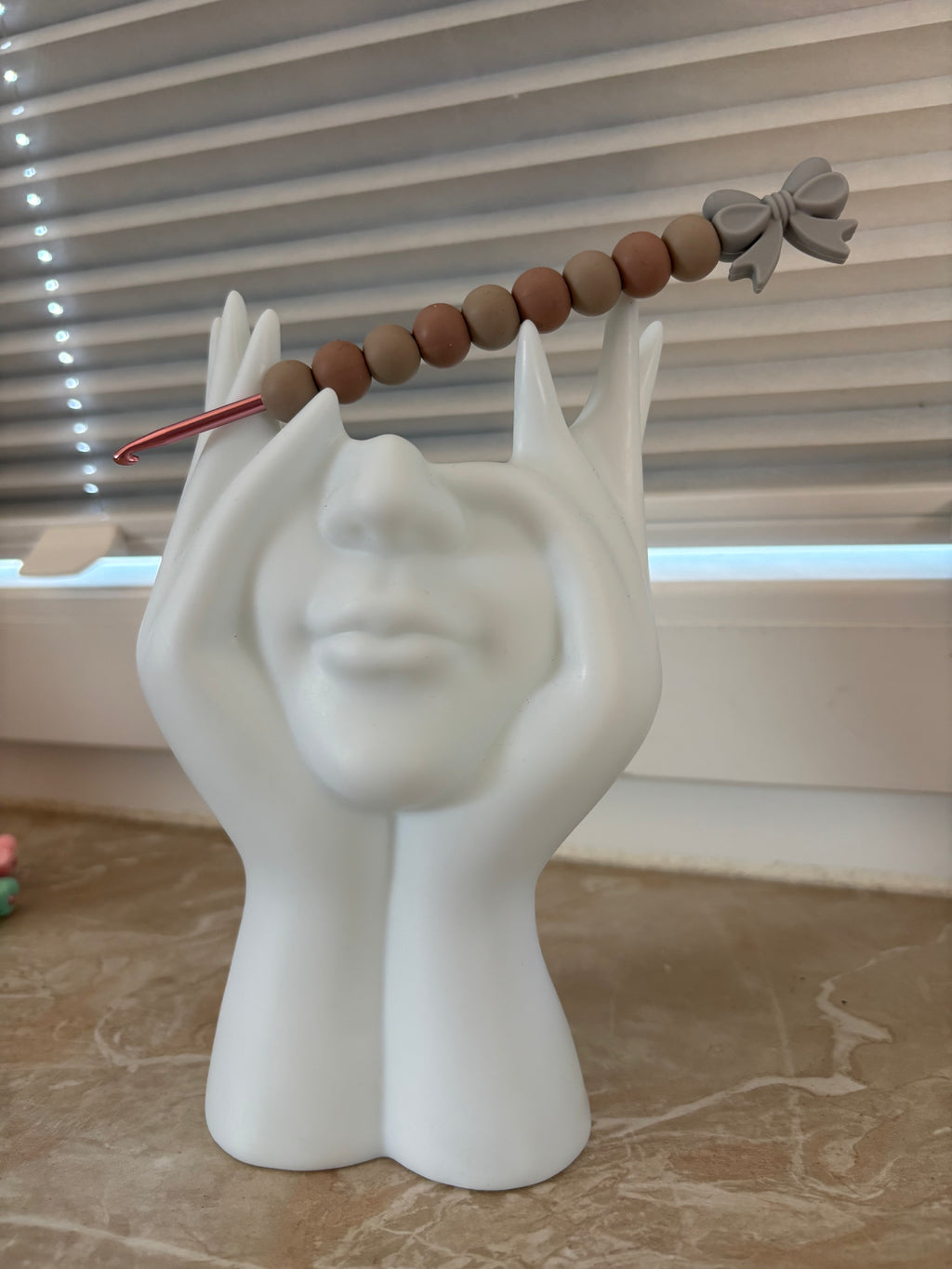 Häkelnadel 3,5mm Braune Schleife