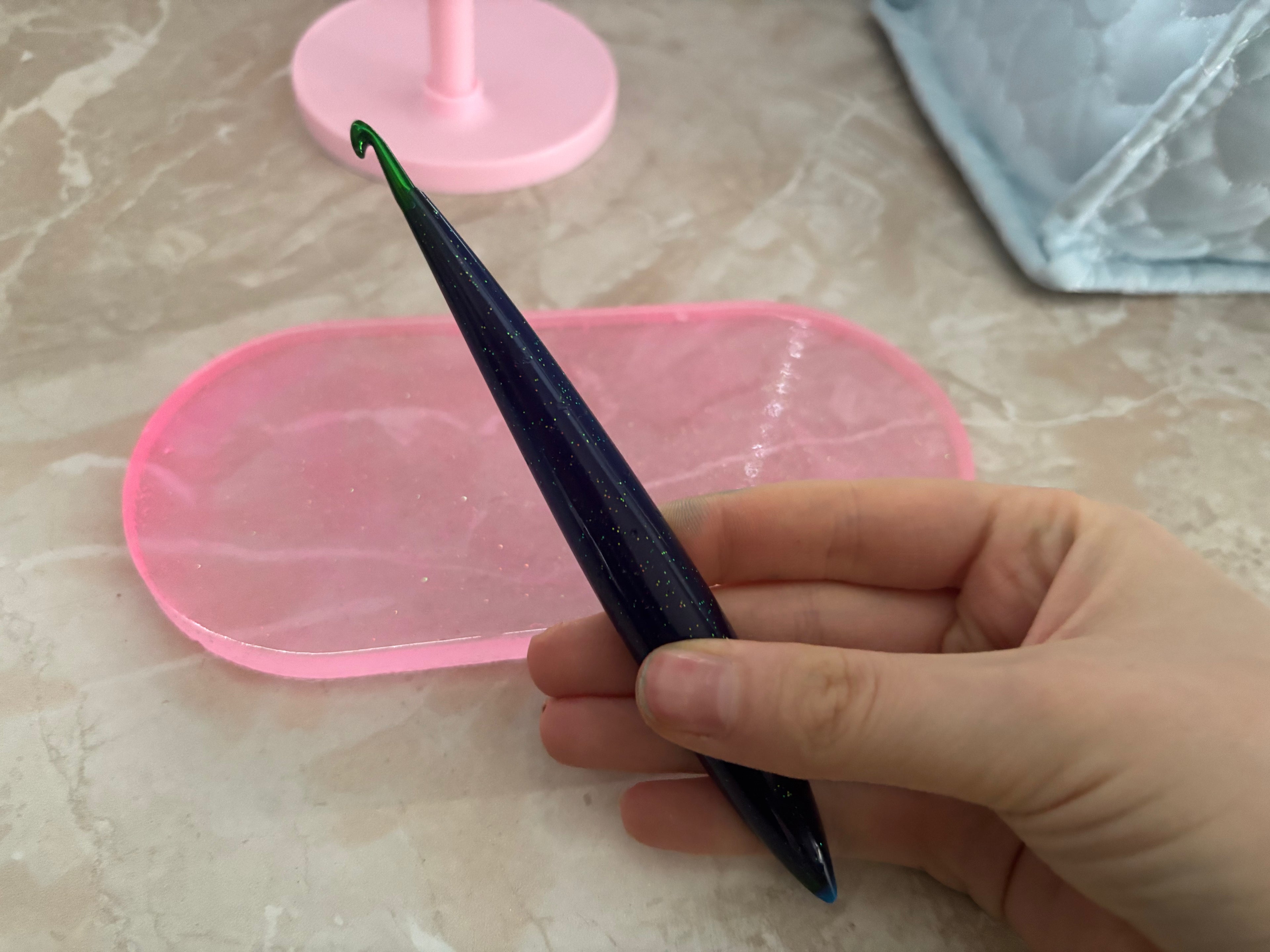 Resin Häkelnadel 4,0 MM B WARE!!!!